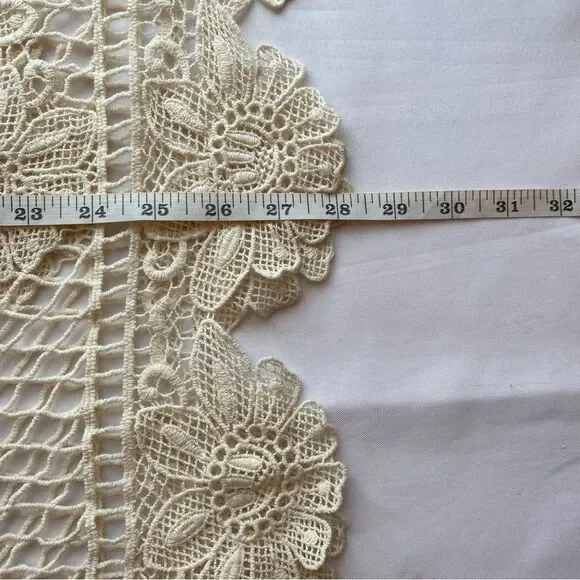 NWT For Love & Lemons Ivory Maldives Crochet Mini Dress/ Cover-Up Size Medium - Picture 15 of 15